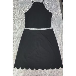 ✨3 for 20✨SHEIN Black Scalloped Edge Outfit